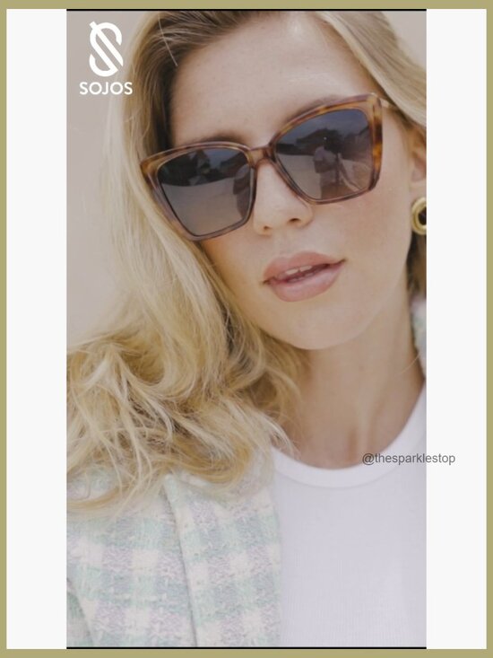 Polarized Oversized Cat Eye Sunglasses UV Protection Plastic Frame